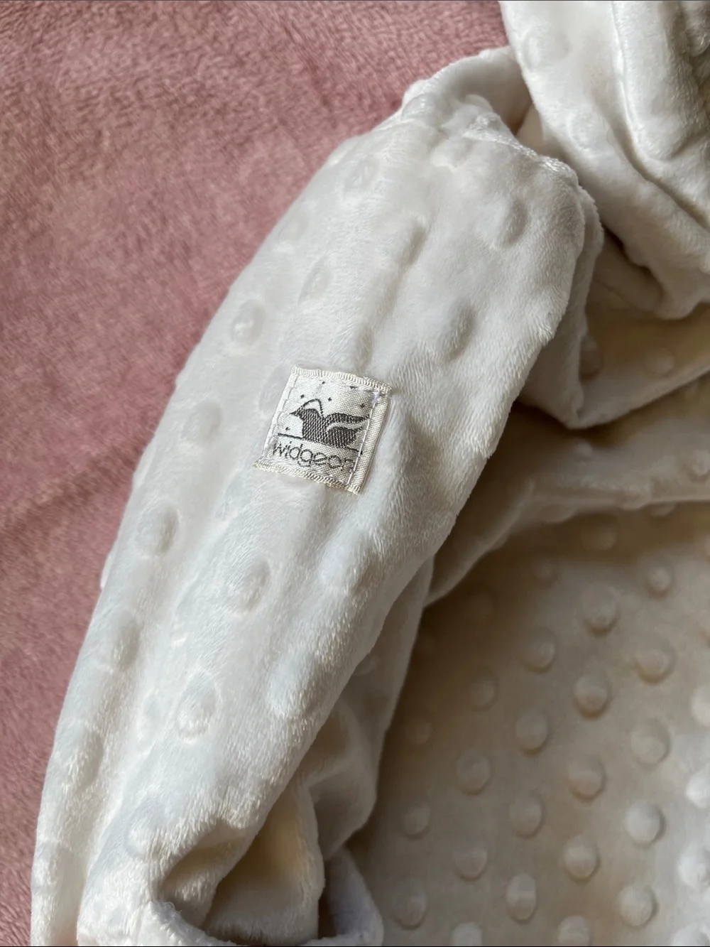 Widgeon Newborn Winter Cream Fleece Bunting Sack With All Over Minky Dots